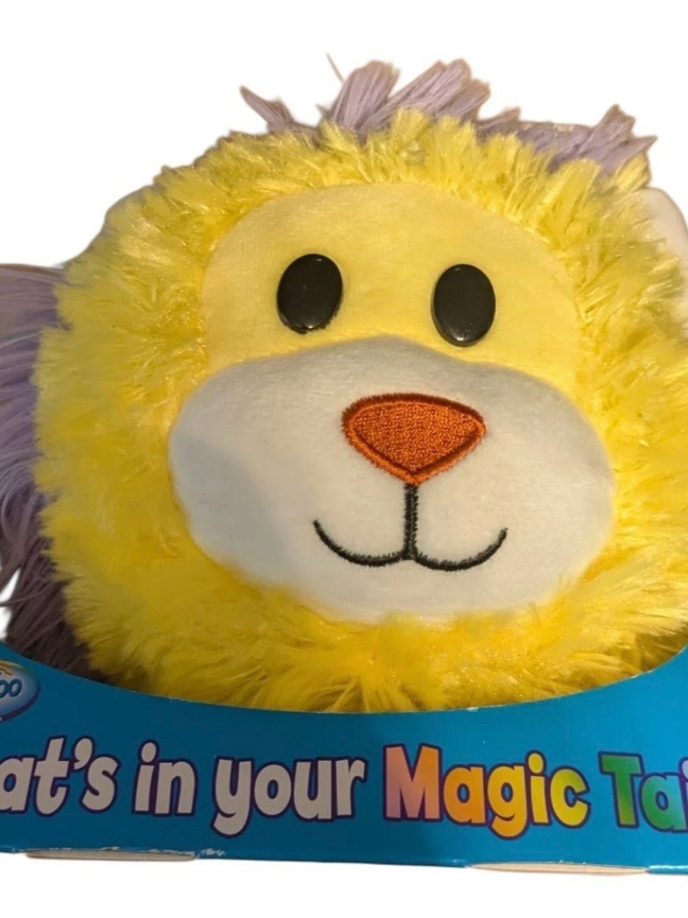 Flipazoo Magic tail Plush Yellow Lion Stuffed Toy - Bright Cuddly Companion